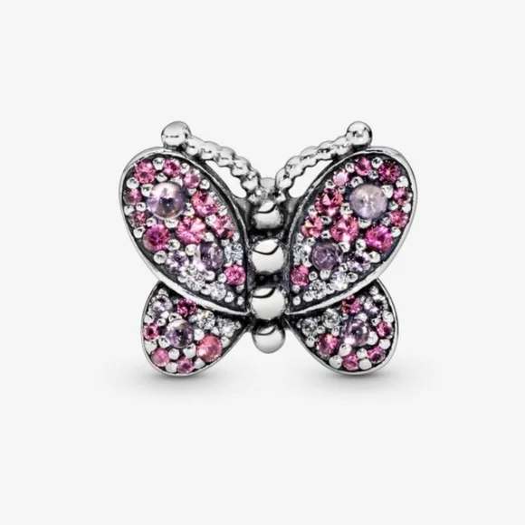 Pandora Pink Pavé Butterfly Charm - Picture 2 of 4